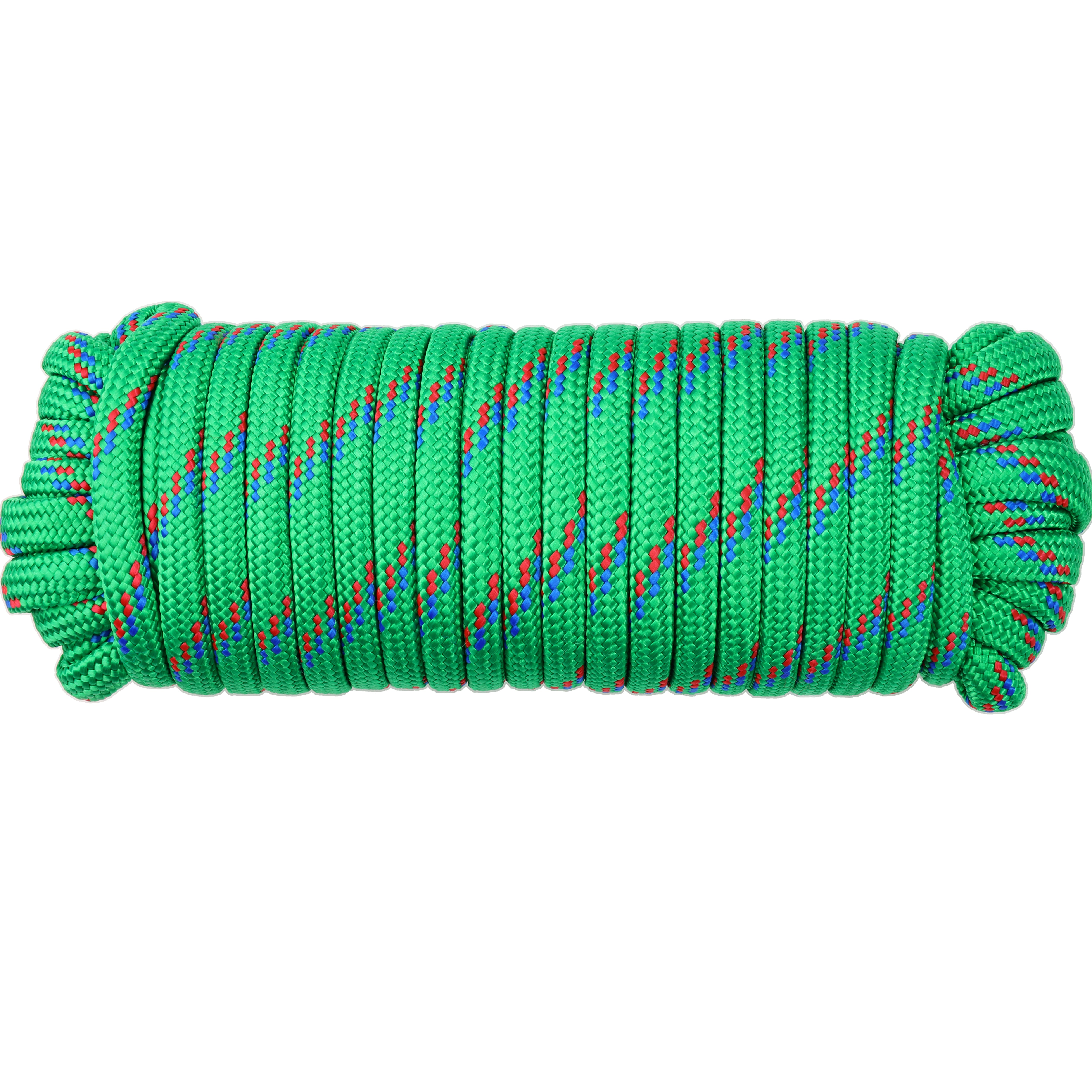 Wellmax Diamond Braid Nylon Rope – Extra Thick All Purpose Braided Flag Line Utility Line with Shock Absorption – UV Resistant, High Strength & Weather Resistant - 3/8" X 50FT