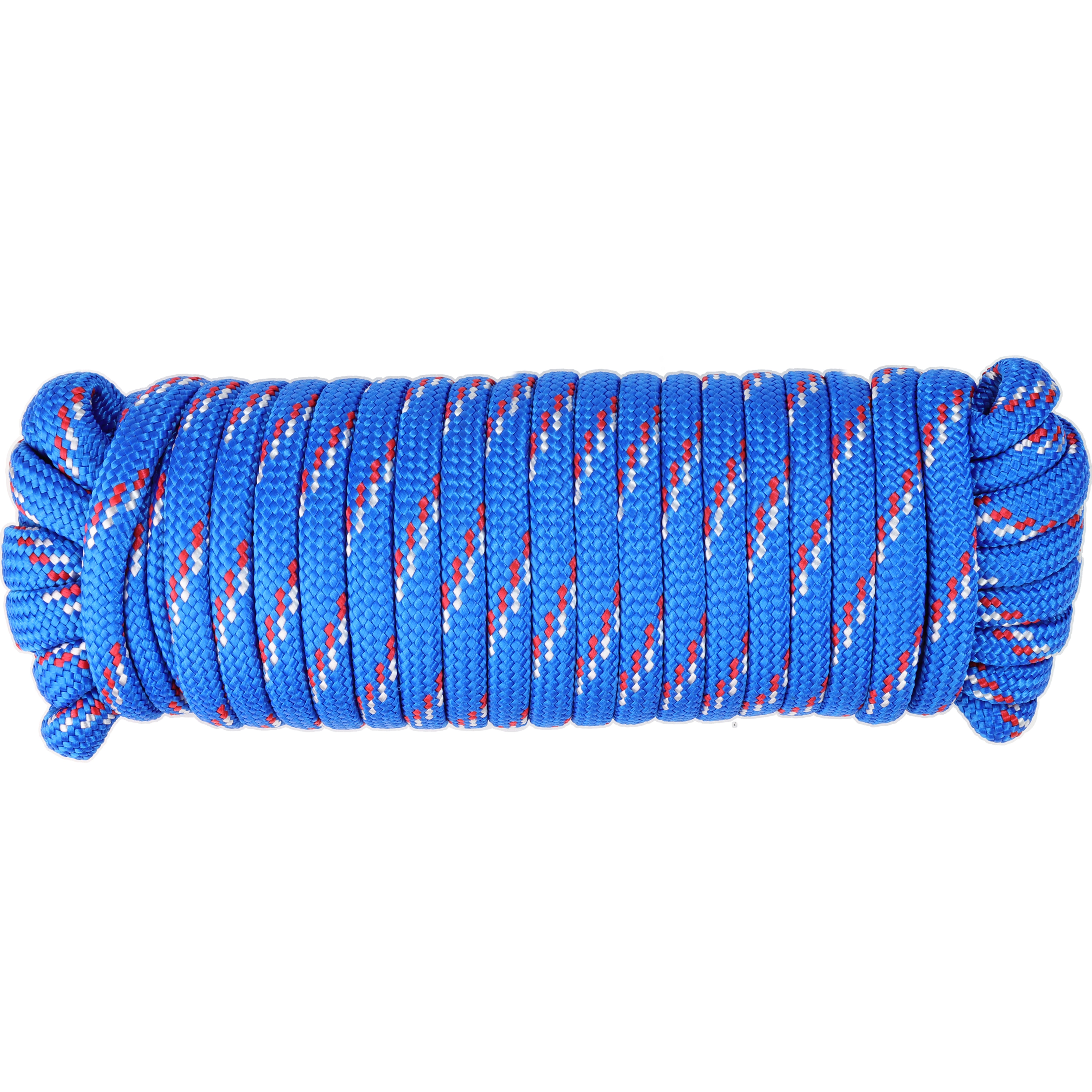 Wellmax Diamond Braid Nylon Rope – Extra Thick All Purpose Braided Flag Line Utility Line with Shock Absorption – UV Resistant, High Strength & Weather Resistant - 3/8" X 50FT