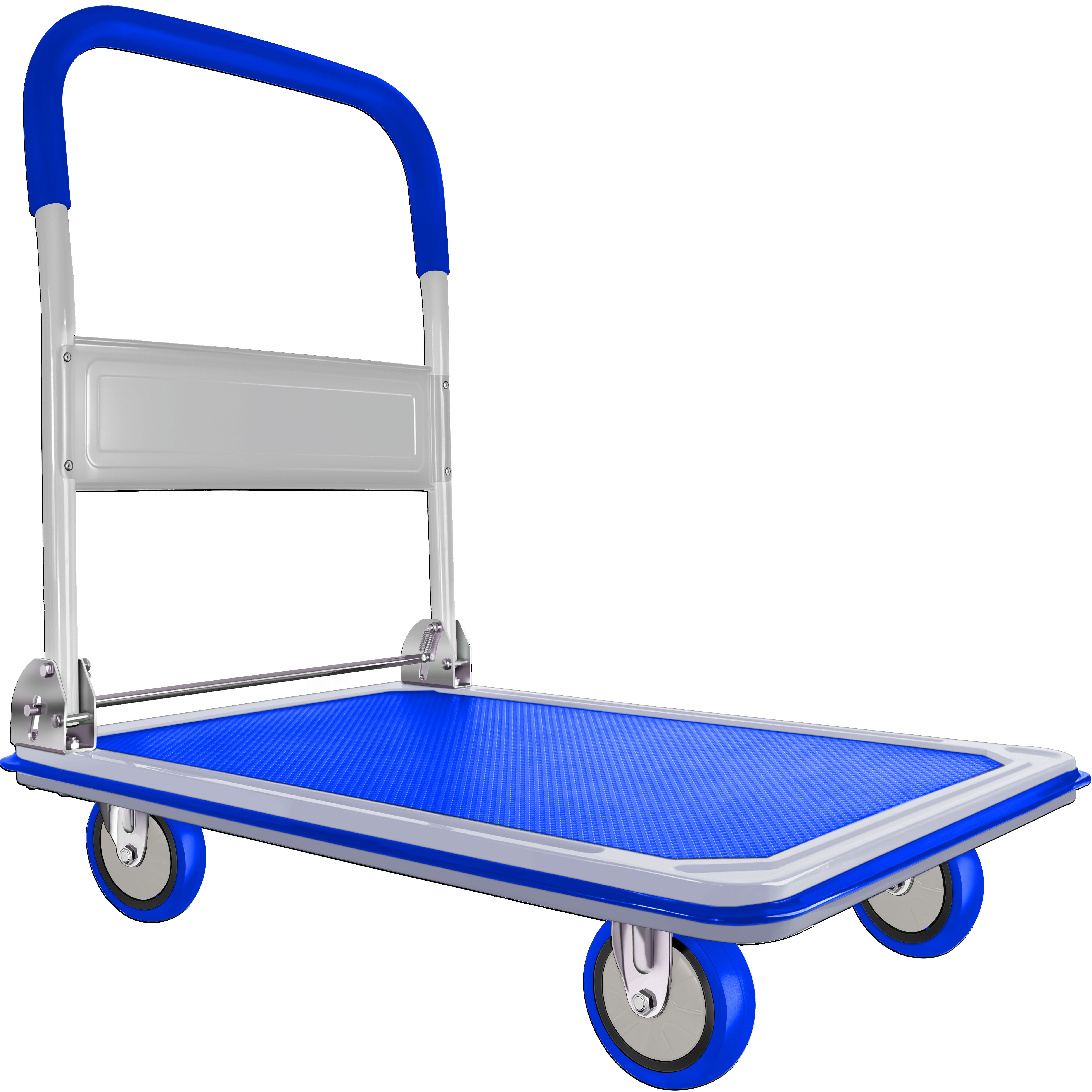 Push Cart Dolly by Wellmax, Moving Platform Hand Truck, Foldable for Easy Storage and 360 Degree Swivel Wheels with 660lb Weight Capacity, Yellow Color