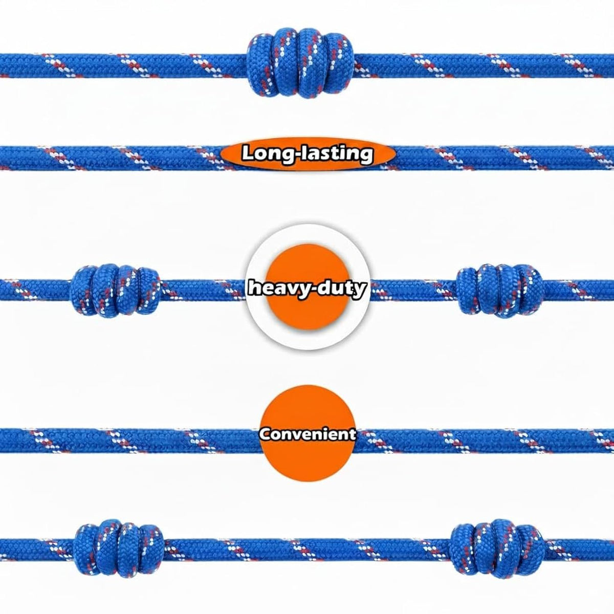Wellmax Diamond Braid Nylon Rope – Extra Thick All Purpose Braided Flag Line Utility Line with Shock Absorption – UV Resistant, High Strength & Weather Resistant - 3/8" X 50FT