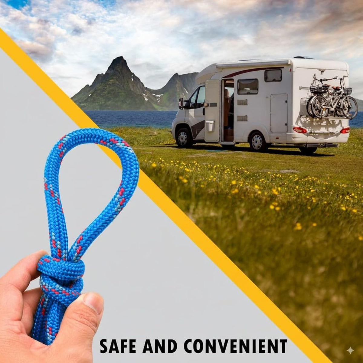 Wellmax Diamond Braid Nylon Rope – Extra Thick All Purpose Braided Flag Line Utility Line with Shock Absorption – UV Resistant, High Strength & Weather Resistant - 3/8" X 50FT