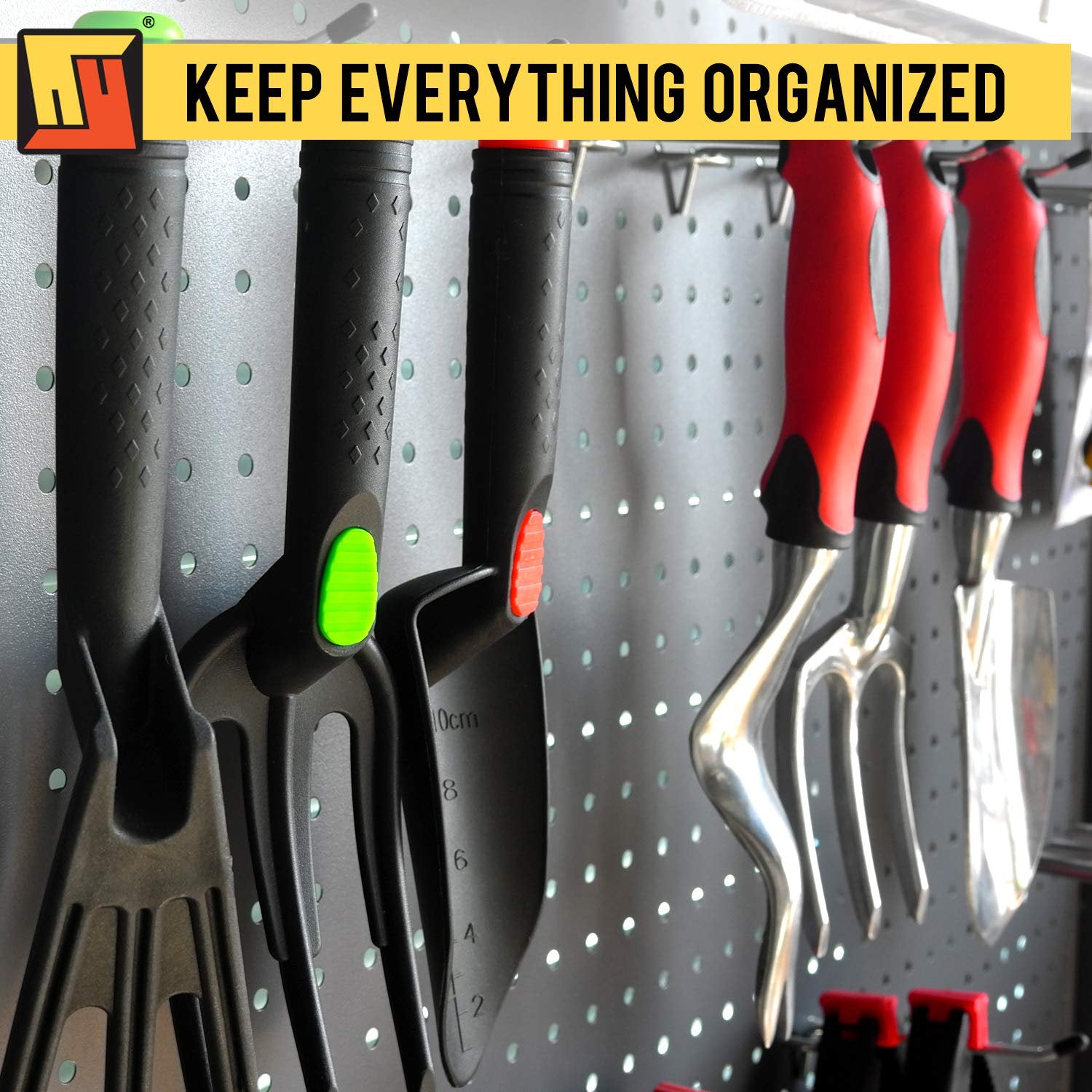 Wellmax 30pc Heavy Duty Pegboard hooks Set, Peg Board Hook Assortment and Accessories for tools, crafts, peg boards and pegs attachments. Fits 1/4 inch Peg Holes