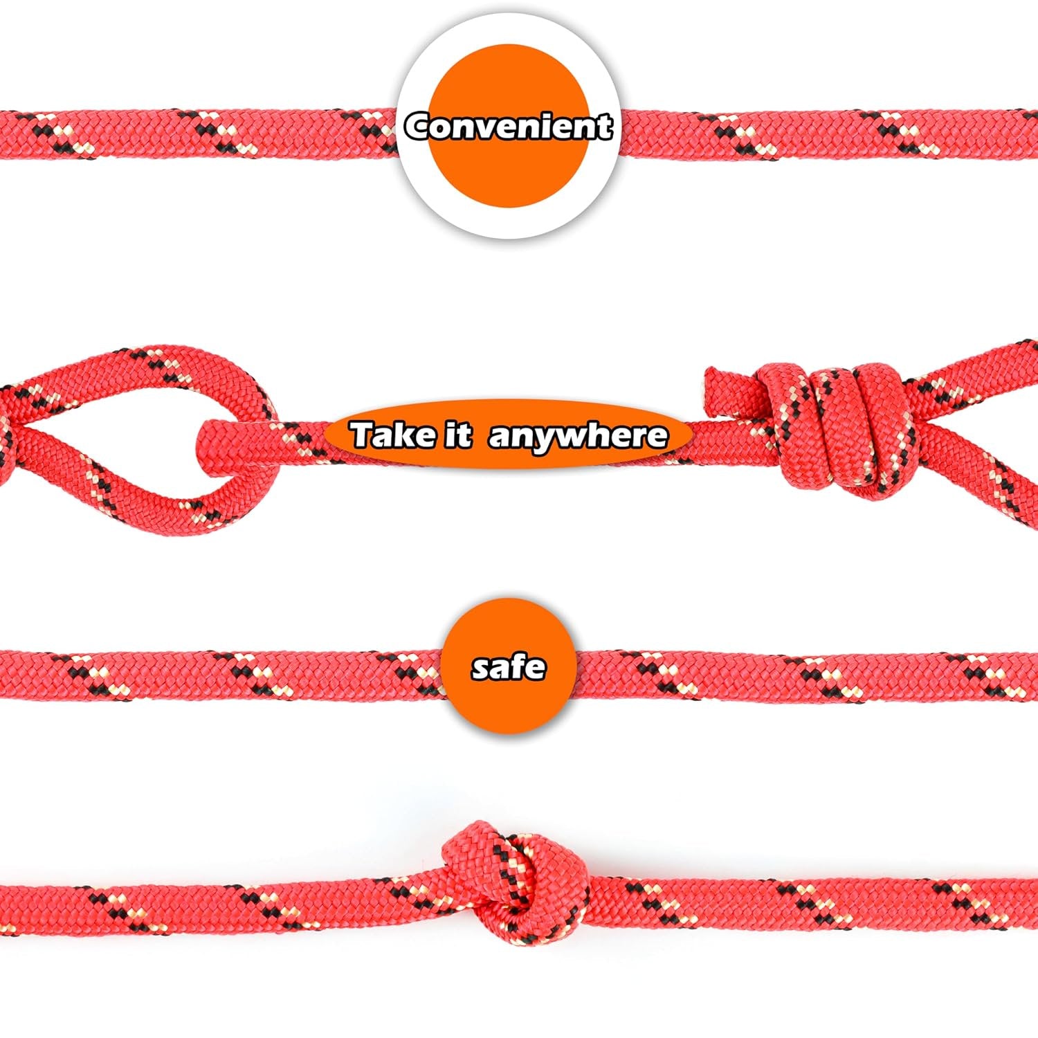 Wellmax Diamond Braid Nylon Rope – Extra Thick All Purpose Braided Flag Line Utility Line with Shock Absorption – UV Resistant, High Strength & Weather Resistant - 3/8" X 50FT