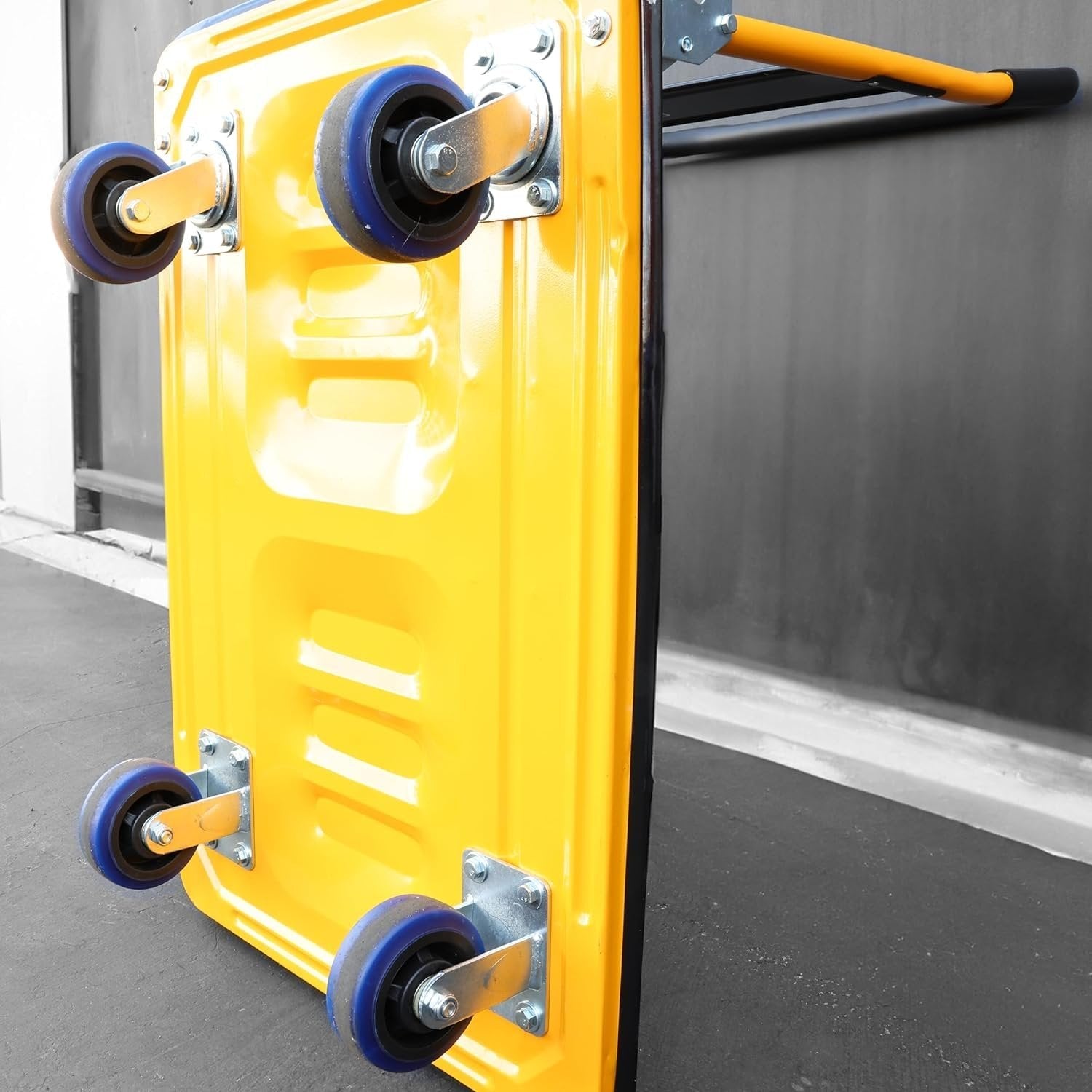 Wellmax 5" Replacement Wheels for 660lb/300kg Push Cart - Silent, Heavy Duty and Durable (Set of 4, Black)