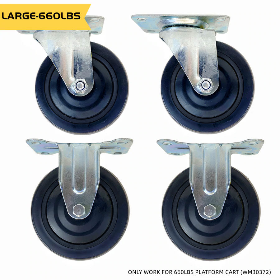 Wellmax 660LBS Platform Cart Replacement Wheels for WM30372, WM30376 & WM30382 only