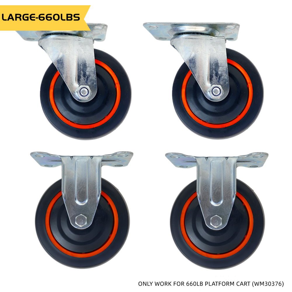 Wellmax 660LBS Platform Cart Replacement Wheels for WM30372, WM30376 & WM30382 only