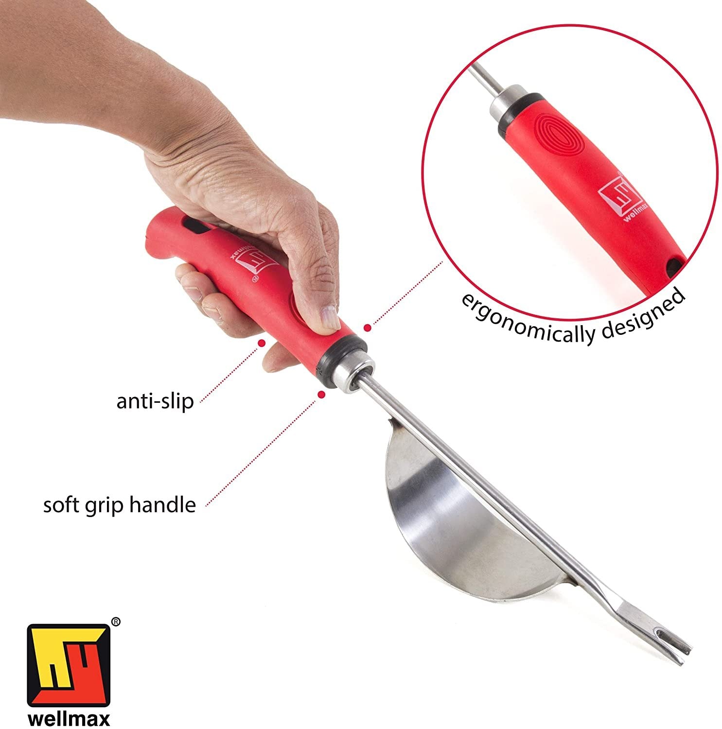 Wellmax Garden Tools Set of 12 with Gardening Gloves, Pruning Shear and 7 Piece Stainless Steel Hand Digging Tool Heavy Duty kit