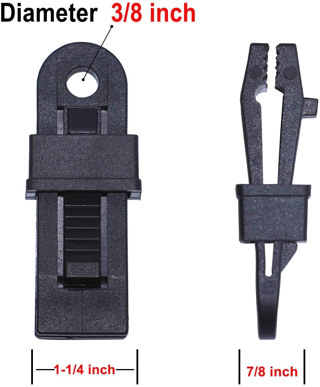 Wellmax Heavy Duty Tarp Clips 12 Pieces, Multi-Purpose Awning Clamps Set with Strong Lock Grip for Holding Up Tarp, Canopy, Sun Shade, Car Cover, Boat Cover and Pool Cover