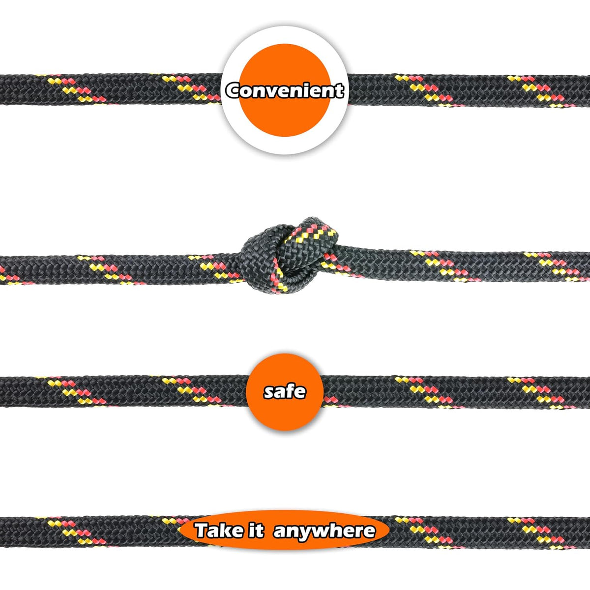 Wellmax Diamond Braid Nylon Rope – Extra Thick All Purpose Braided Flag Line Utility Line with Shock Absorption – UV Resistant, High Strength & Weather Resistant - 3/8" X 50FT