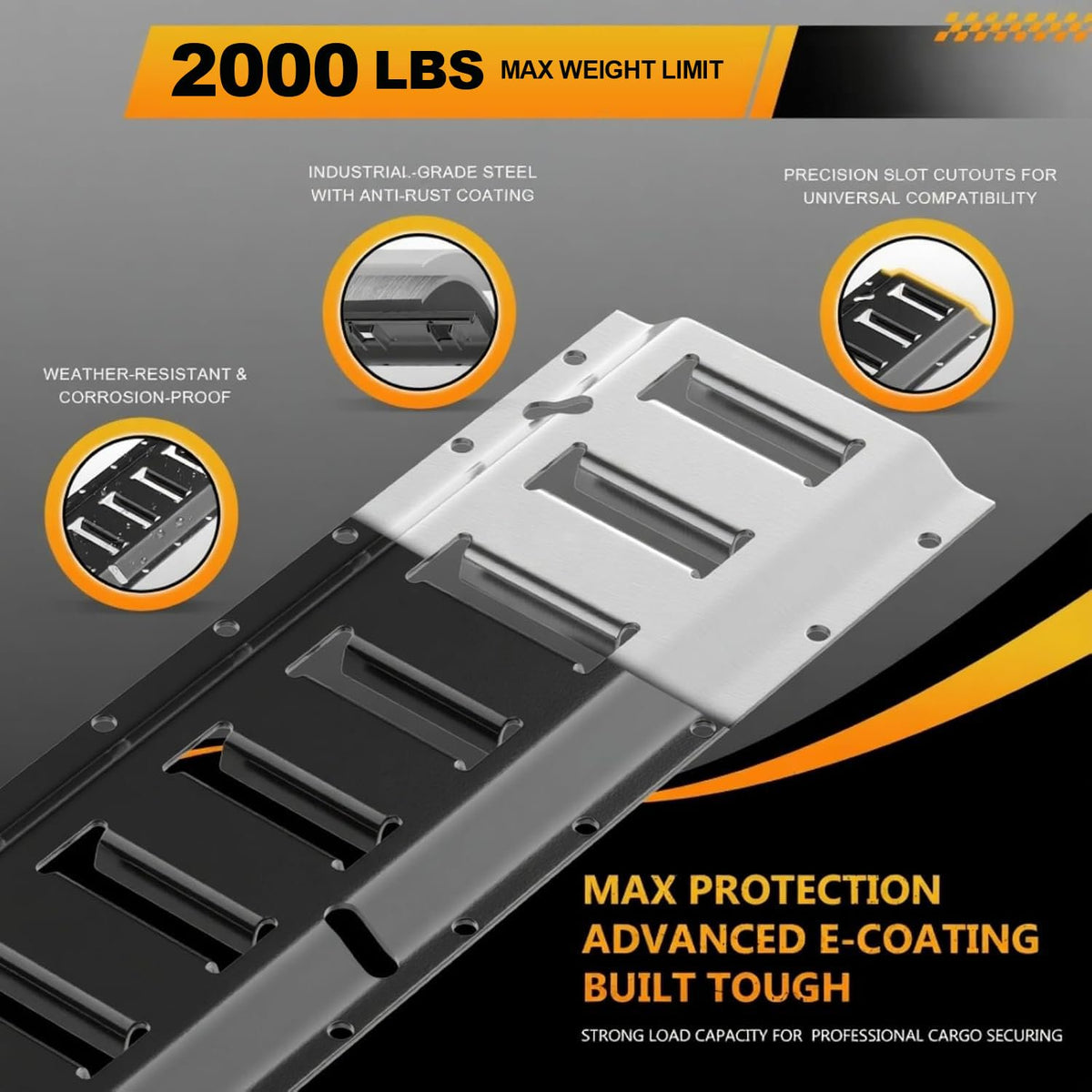 Wellmax 36PC E Track Rail Kit – Heavy Duty Rails, Ratchet Straps, O-Rings & Tie-Offs – E Track Accessories for Enclosed Trailers, Trucks, Vans & Cargo Tie Down Systems