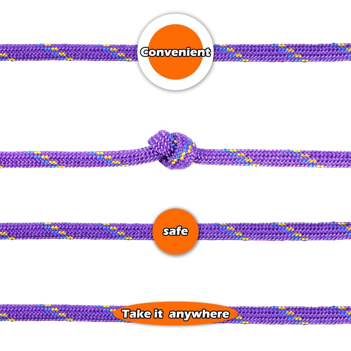 Wellmax Diamond Braid Nylon Rope – Extra Thick All Purpose Braided Flag Line Utility Line with Shock Absorption – UV Resistant, High Strength & Weather Resistant - 3/8" X 50FT