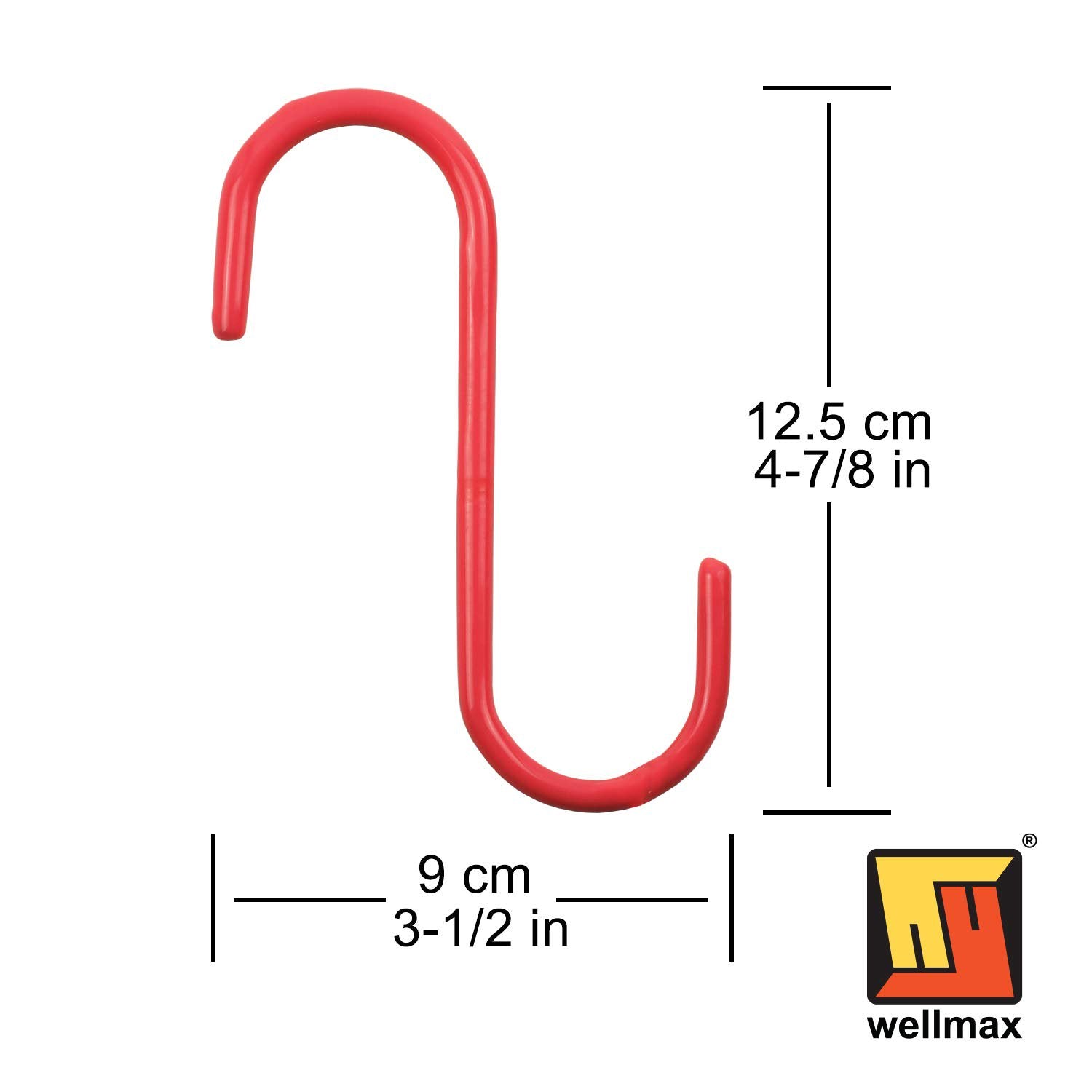 Wellmax 101pc S Hooks for Hanging, Heavy Duty S Shaped Hooks, Combination Assortment Metal S Hook Set for Hanging Plants, Closet, Kitchen, Pot Rack, and pots and Pans.