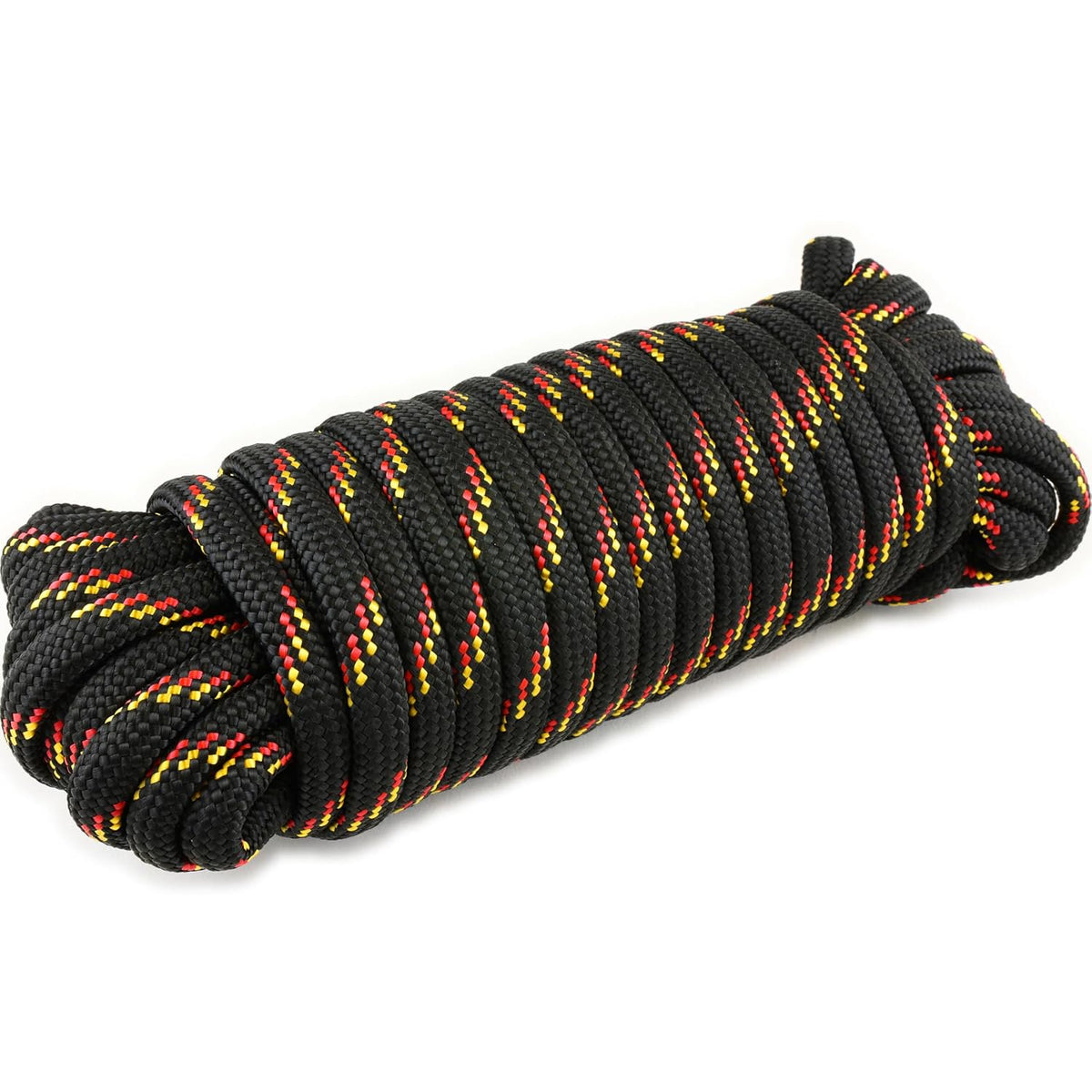 Wellmax Diamond Braid Nylon Rope – Extra Thick All Purpose Braided Flag Line Utility Line with Shock Absorption – UV Resistant, High Strength & Weather Resistant - 3/8" X 50FT