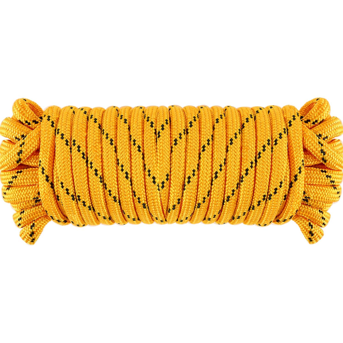 Wellmax Diamond Braid Nylon Rope – Extra Thick All Purpose Braided Flag Line Utility Line with Shock Absorption – UV Resistant, High Strength & Weather Resistant - 3/8" X 50FT