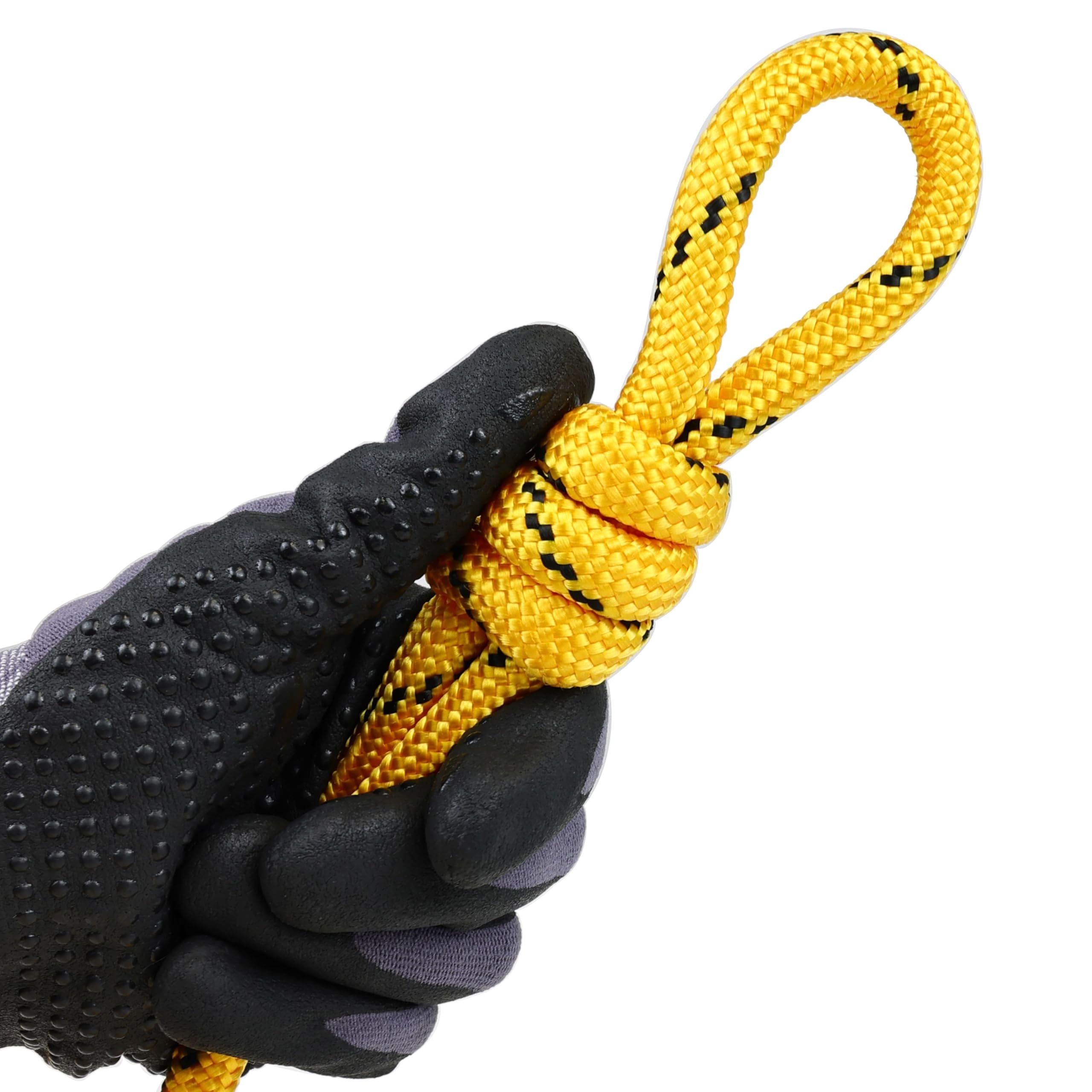 Wellmax Diamond Braid Nylon Rope, 1/2 in X 50 Foot with UV Protection and Weather Resistance, Red and White