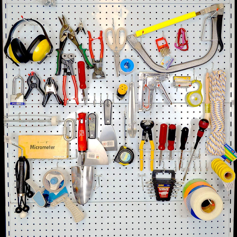 Wellmax 188pc Pegboard Hooks Accessories Assortment, Heavy Duty Peg Board Hook Set, Perfect for tools, crafts, peg boards and pegs attachments. Fits 1/4 and 1/8 inch Peg Holes