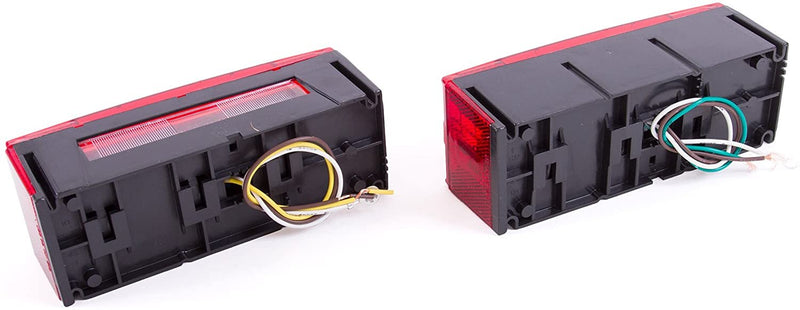 Wellmax 12V LED Trailer Lights Kit, Attachable Tail Lights for RV, Marine, Boat, Trailer, Camper, Low Profile Submersible and Waterproof